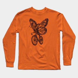 SEEMBO Butterfly Cycling Bicycle Cyclist Bicycling Fun Bike Long Sleeve T-Shirt